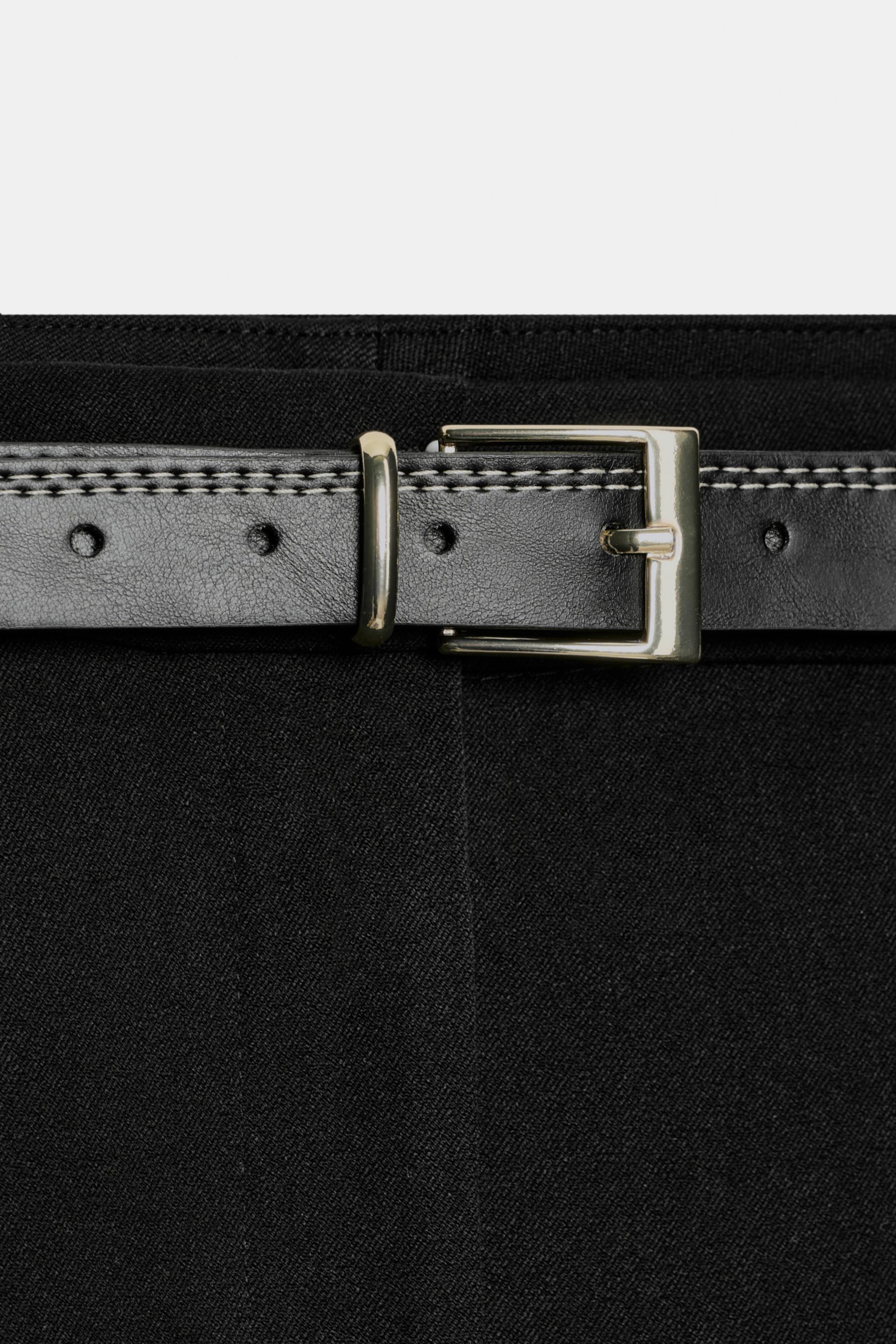 BELTED FLARE PANTS